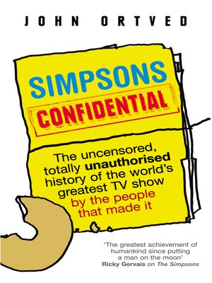cover image of Simpsons Confidential